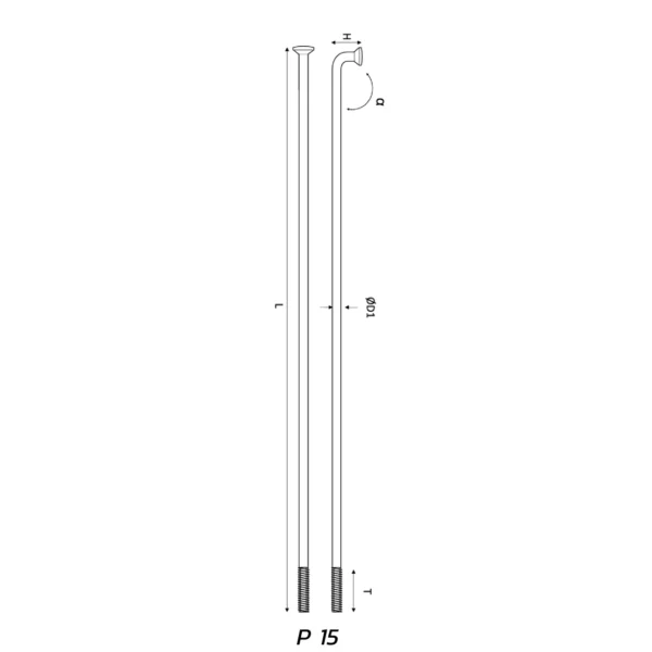 Pillar P15 Plain Gauge Spoke (1.8MM DIA ⌀)