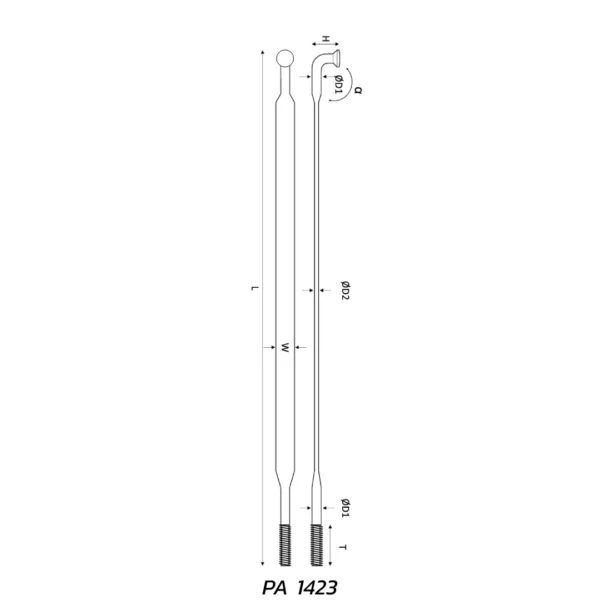 Pillar Aero J-Bend Spoke (Black)