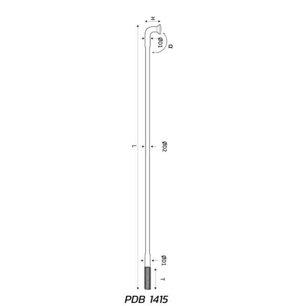 Pillar Double Butted J-Bend Spoke (Black)