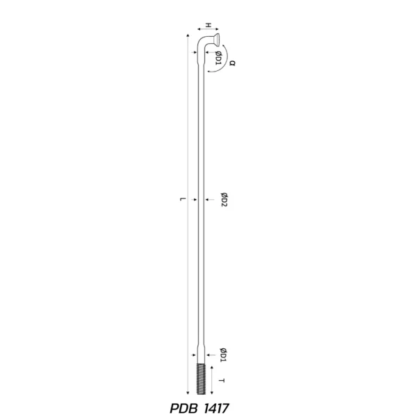 Pillar Light Weight Double Butted J-Bend Spoke (Black)