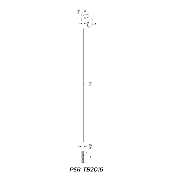 Pillar Triple Butted J-Bend Spoke (Black)