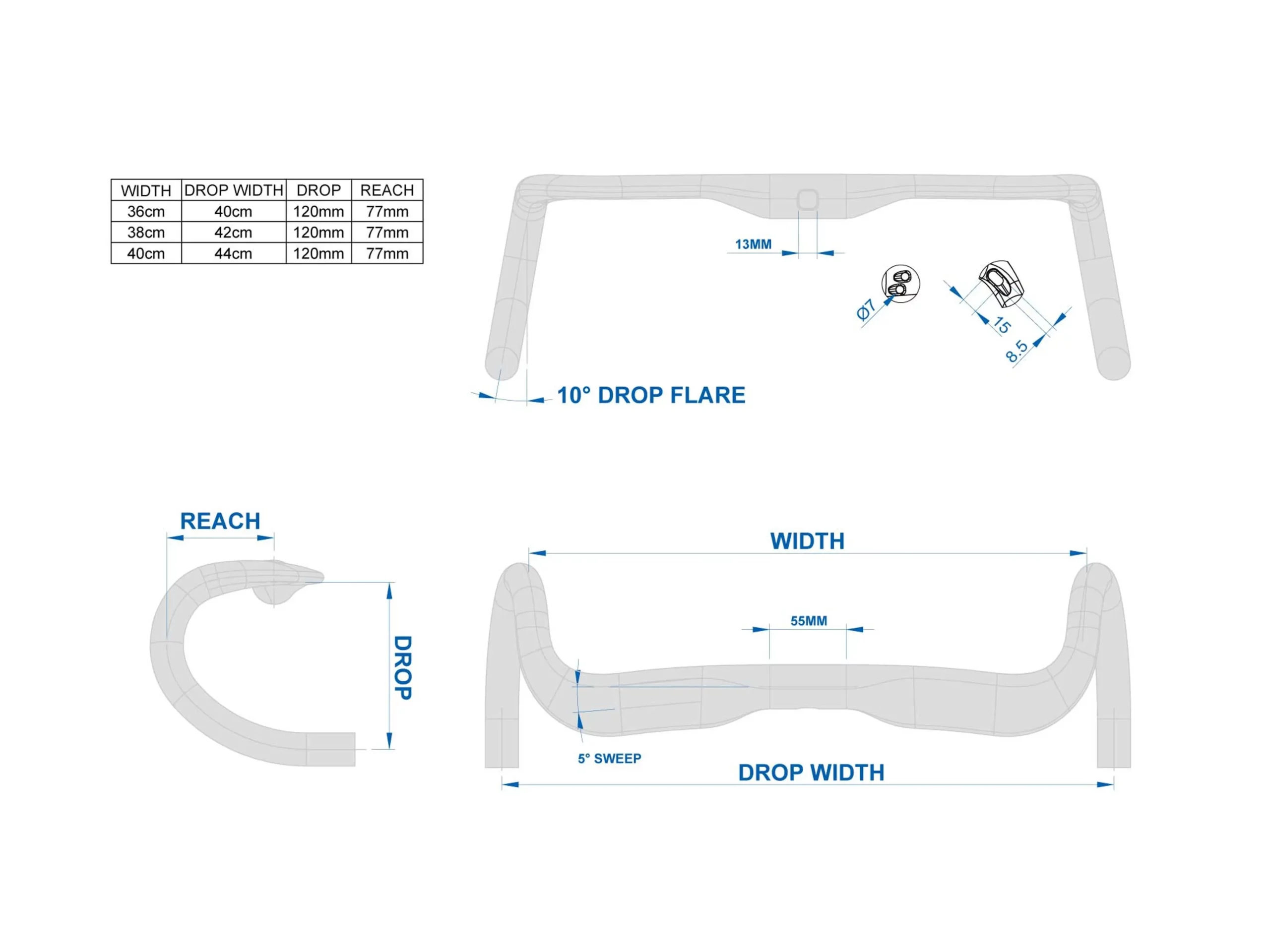 Ritchey Handlebar SUPERLOGIC Streem 15 30366117020 scaled