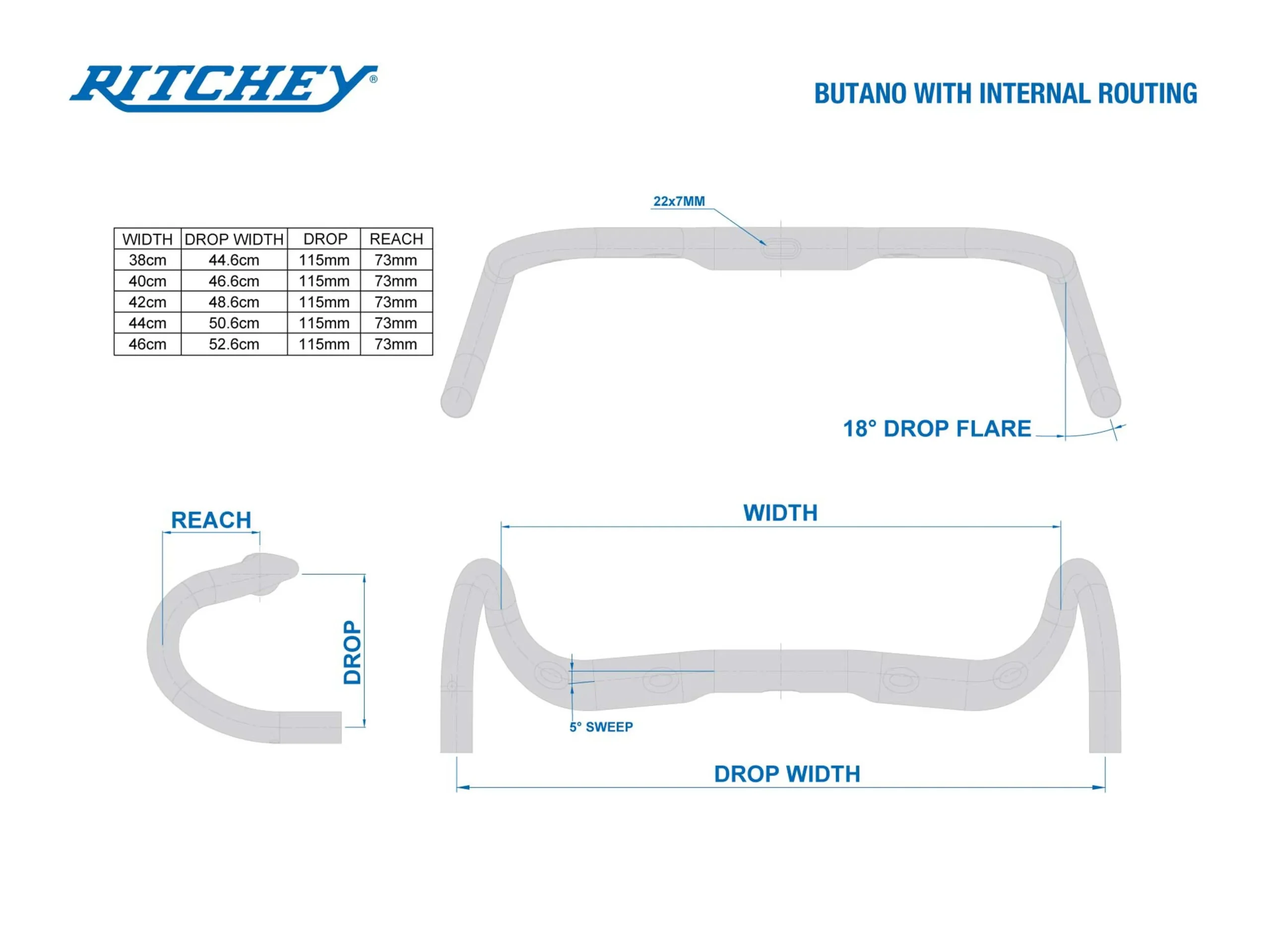 Ritchey Handlebar Comp Butano Internal Routing 15 RIT30335317103 5 scaled
