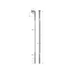 pillar psr wing 20 straight pull spoke 274mm black