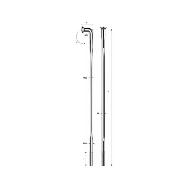 pillar psr wing 20 straight pull spoke 274mm black